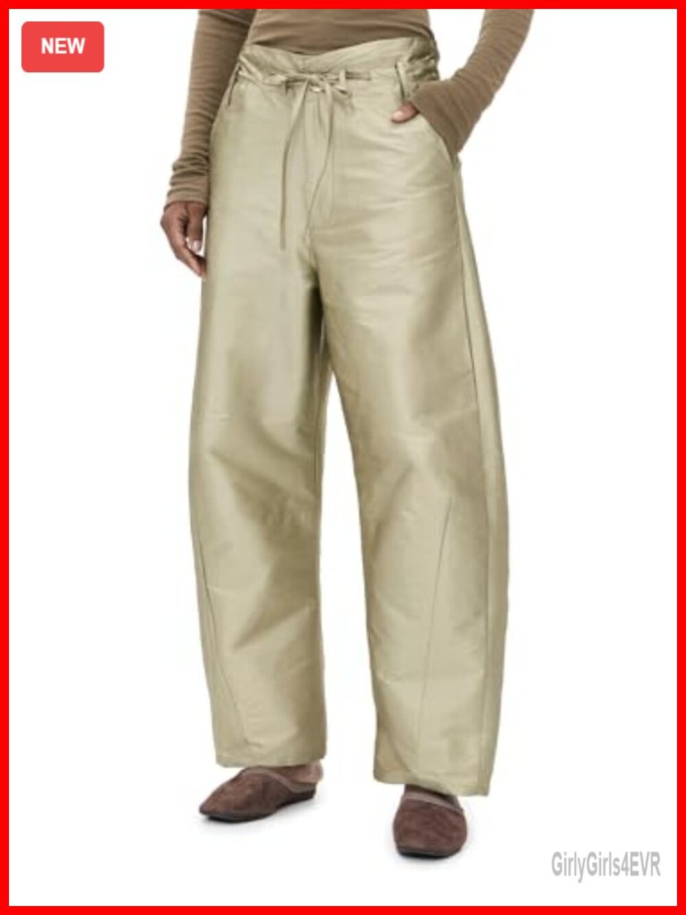 Chan Luu Women's Techno Taffeta Barrel Pants